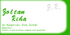 zoltan riha business card