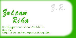 zoltan riha business card